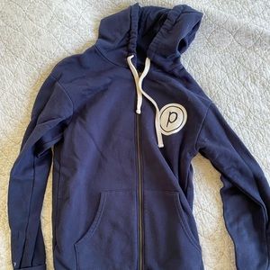 Navy Blue Pure Barre Zip Up Hoodie